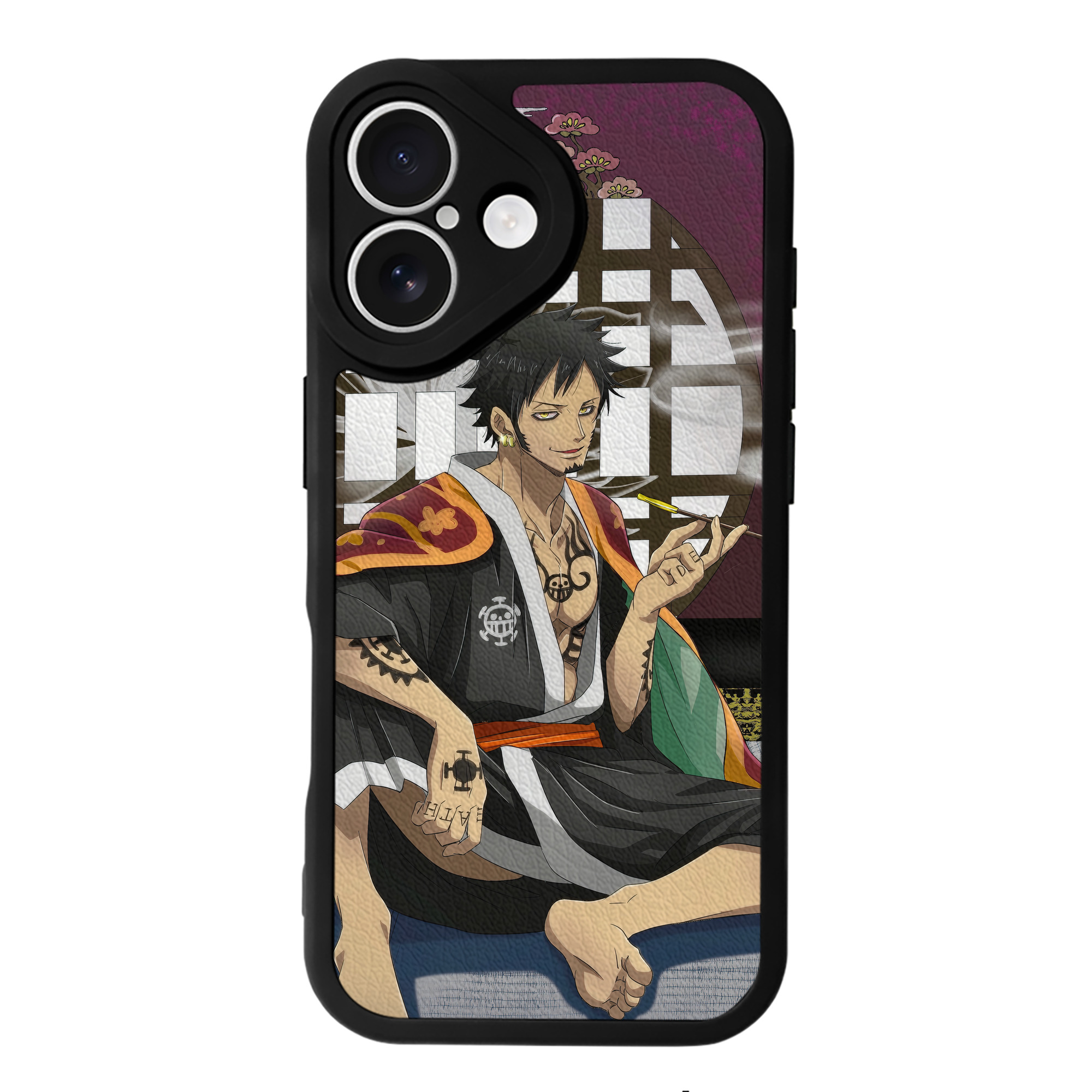 （画像用） ワンピース ONE PIECE 【iPhone 16シリーズ対応】シリコンスマホケース（レザー調） 材質：シリコン